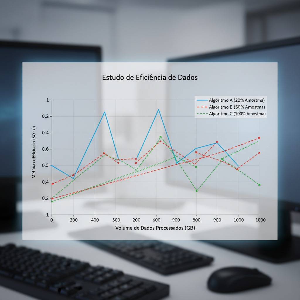 um grafivo de estudos de eficiencia de dados